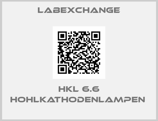 Labexchange-HKL 6.6 HOHLKATHODENLAMPEN 
