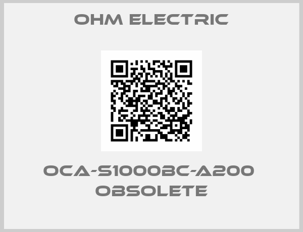 OHM Electric-OCA-S1000BC-A200  obsolete