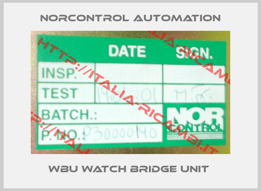 NORCONTROL AUTOMATION-WBU Watch Bridge Unit 