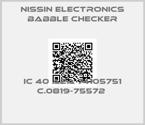 NISSIN ELECTRONICS Babble Checker-IC 40 A2A 74105751 C.0819-75572 