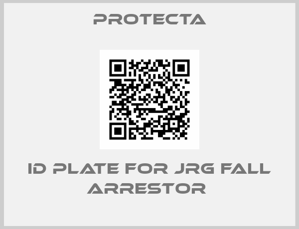 Protecta-ID PLATE FOR JRG FALL ARRESTOR 