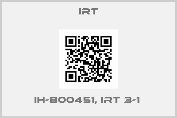 IRT-IH-800451, IRT 3-1 