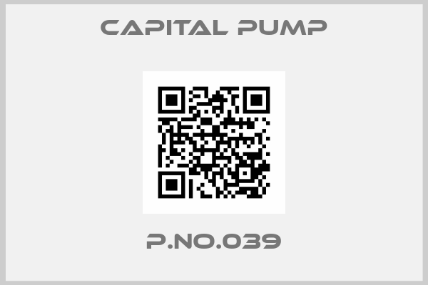 Capital Pump-P.No.039