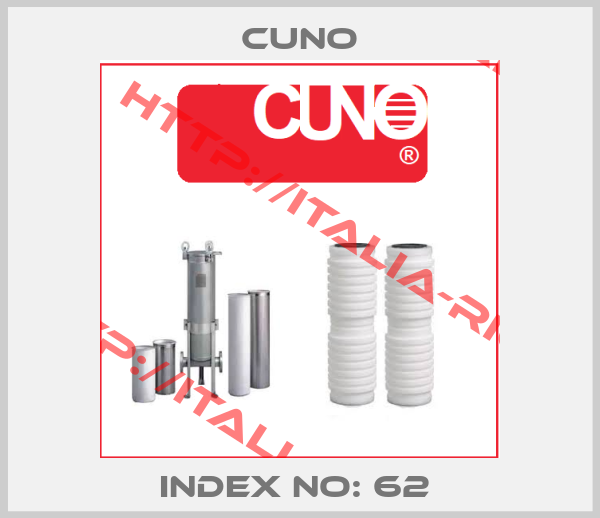 Cuno-INDEX NO: 62 