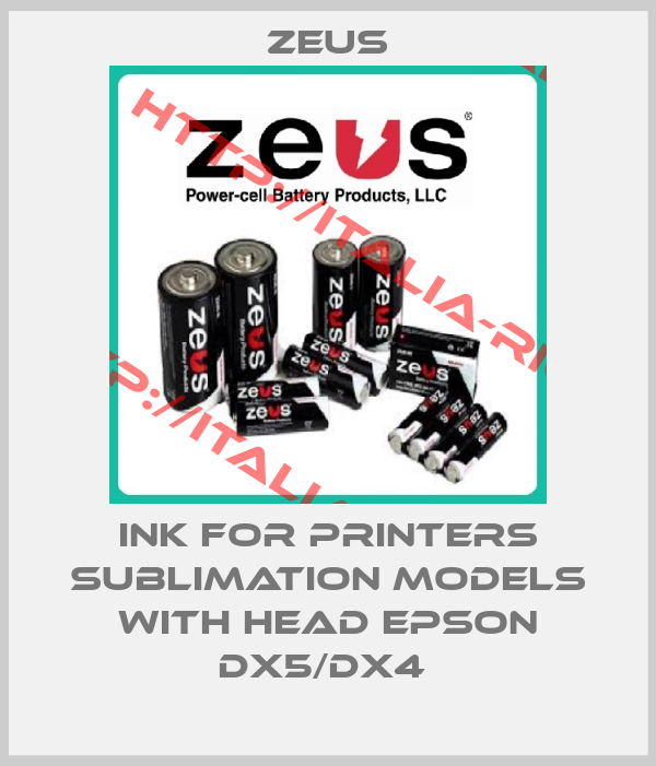 Zeus-INK FOR PRINTERS SUBLIMATION MODELS WITH HEAD EPSON DX5/DX4 
