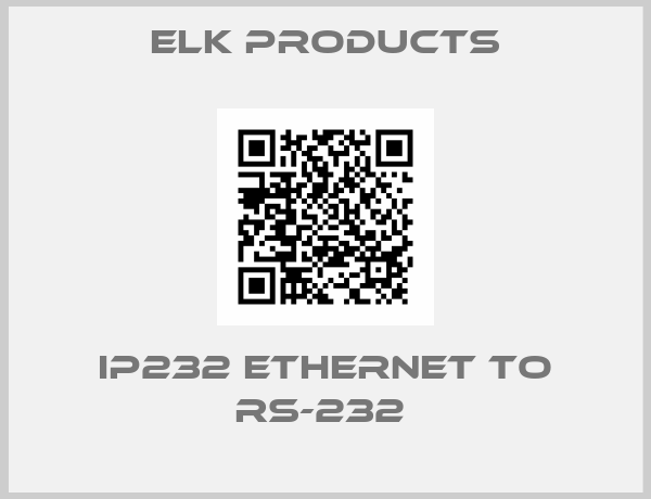 ELK Products-IP232 ETHERNET TO RS-232 