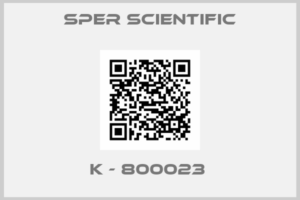 Sper Scientific-K - 800023 