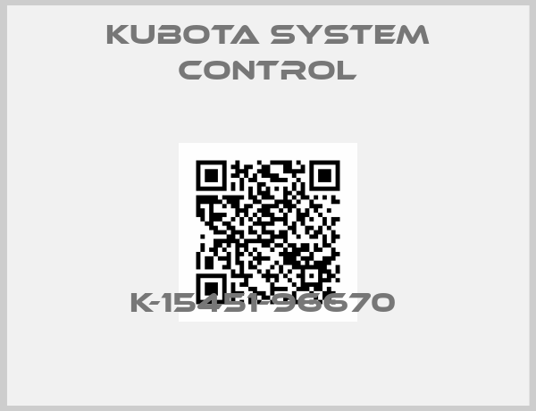 Kubota System Control-K-15451-96670 