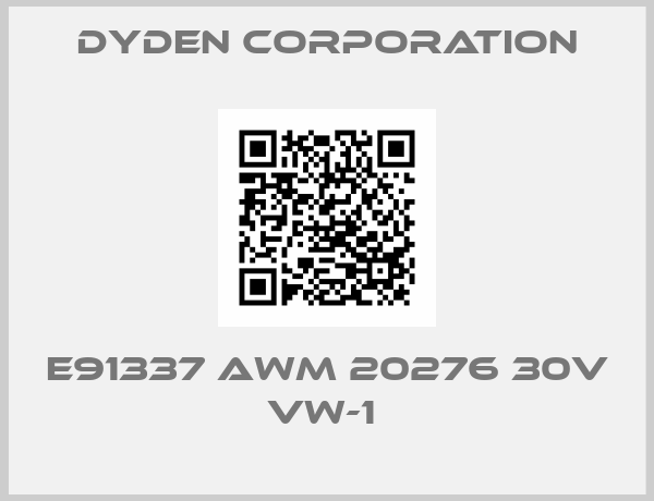 DYDEN CORPORATION-E91337 AWM 20276 30V VW-1 