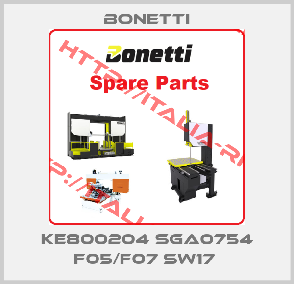 Bonetti-KE800204 SGA0754 F05/F07 SW17 