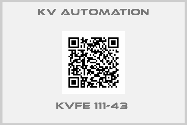 Kv Automation-KVFE 111-43 