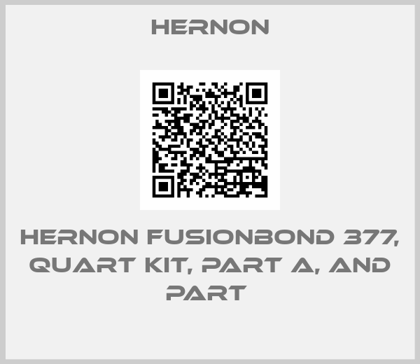 Hernon-Hernon Fusionbond 377, Quart Kit, Part A, and Part 