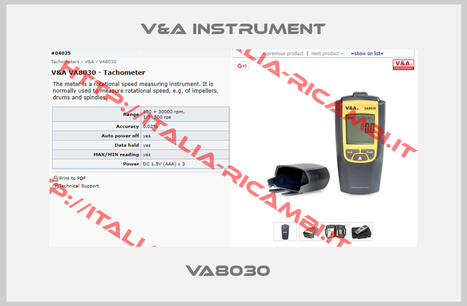 V&A Instrument-VA8030  