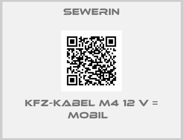 Sewerin-Kfz-Kabel M4 12 V = Mobil  