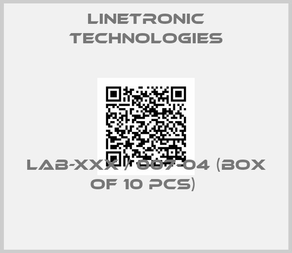 Linetronic technologies-LAB-xxx / 007-04 (box of 10 pcs) 