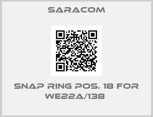 Saracom-Snap ring pos. 18 for WE22A/138 