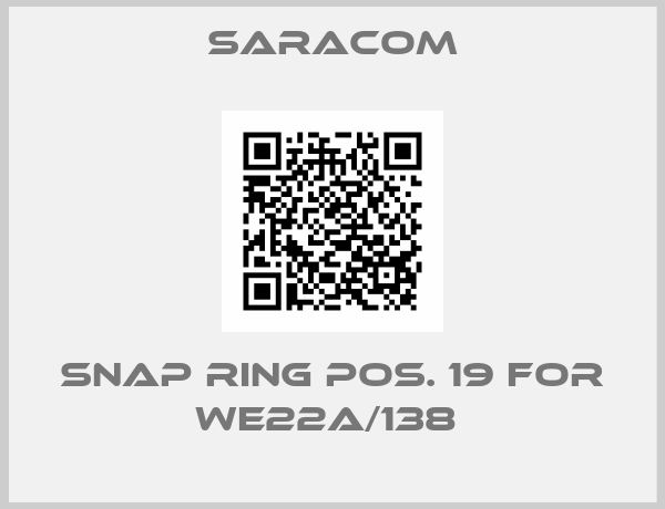 Saracom-Snap ring pos. 19 for WE22A/138 