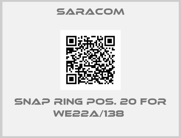 Saracom-Snap ring pos. 20 for WE22A/138 