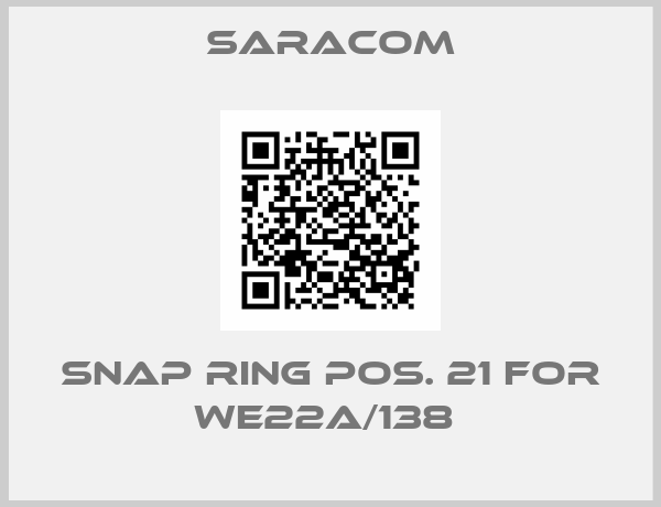 Saracom-Snap ring pos. 21 for WE22A/138 