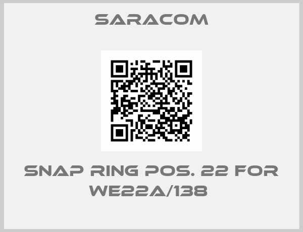 Saracom-Snap ring pos. 22 for WE22A/138 