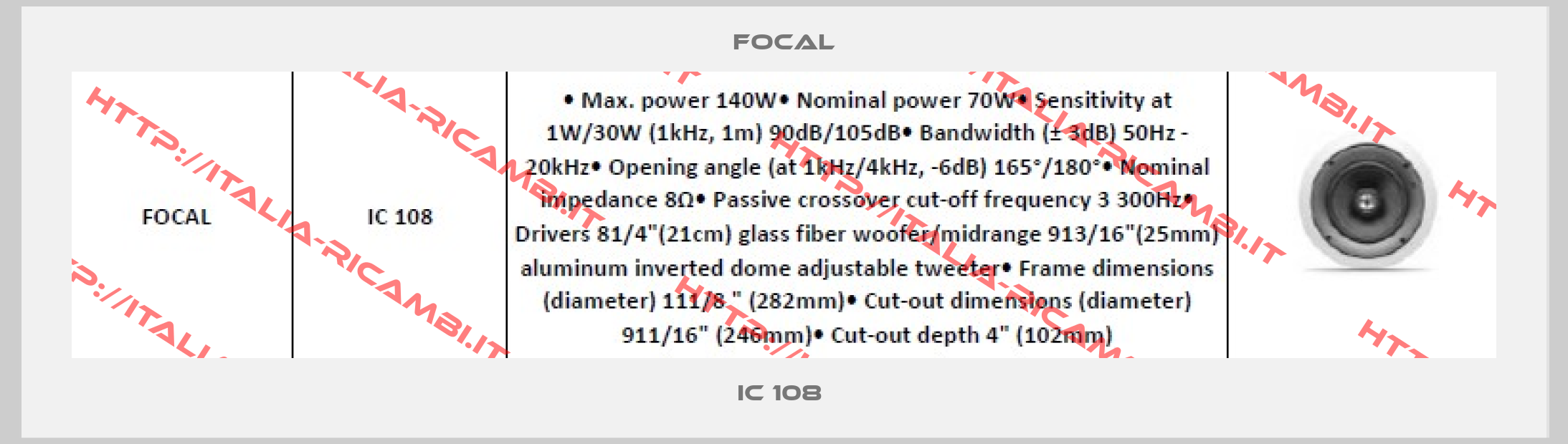 Focal-IC 108 