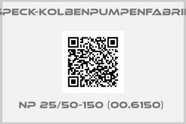 SPECK-KOLBENPUMPENFABRIK-NP 25/50-150 (00.6150) 