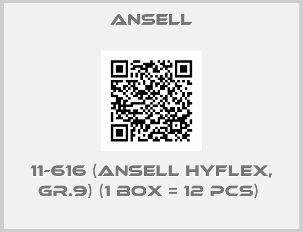 Ansell-11-616 (Ansell HyFlex, Gr.9) (1 box = 12 pcs) 