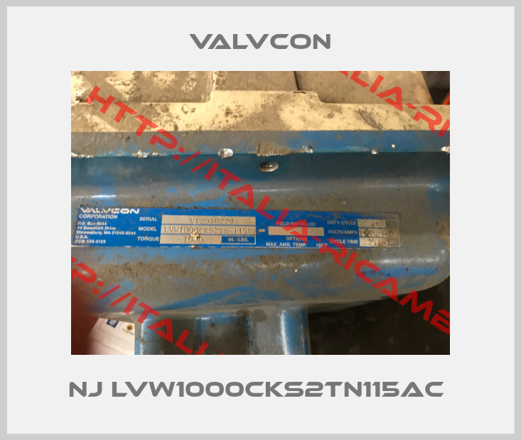 VALVCON- NJ LVW1000CKS2TN115AC 