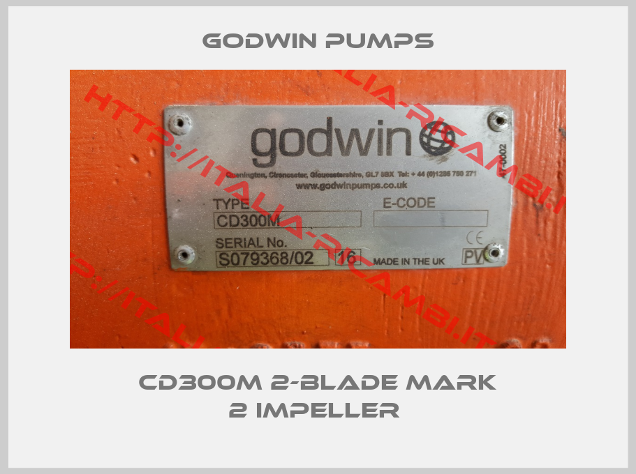 Godwin Pumps-CD300M 2-Blade Mark 2 Impeller 