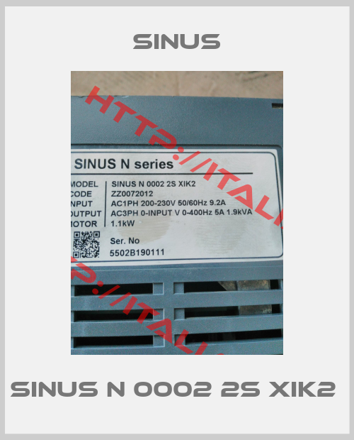 Sinus-SINUS N 0002 2S XIK2 