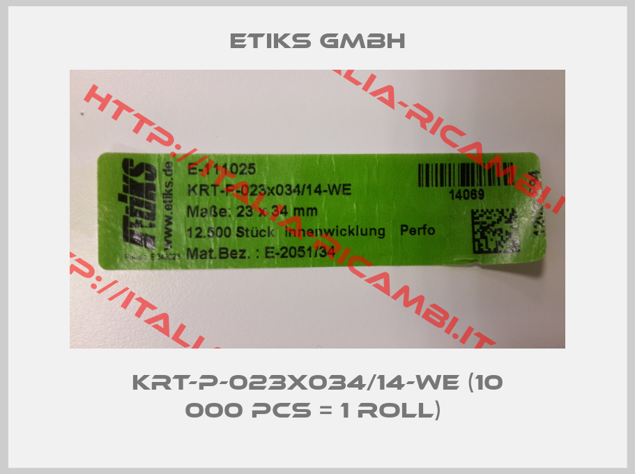 EtiKS GmbH-KRT-P-023x034/14-WE (10 000 pcs = 1 Roll) 