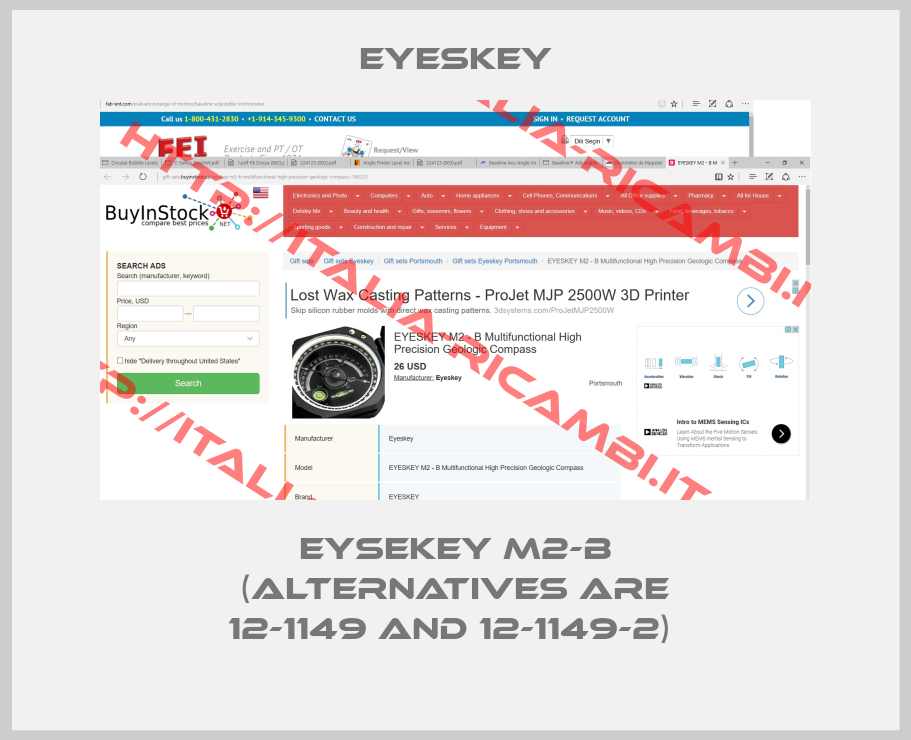 Eyeskey-EYSEKEY M2-B (alternatives are 12-1149 and 12-1149-2) 