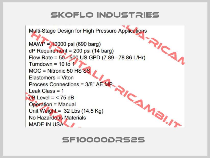 SkoFlo Industries-SF10000DRS2S 