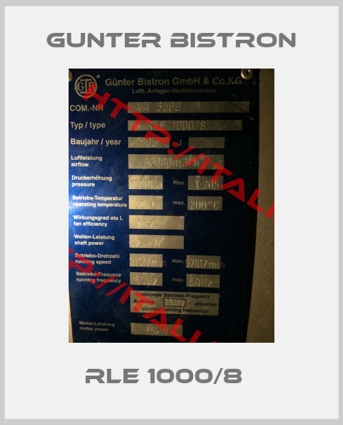 Gunter Bistron-RLE 1000/8  