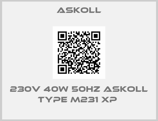 Askoll-230V 40W 50Hz ASKOLL type M231 XP 