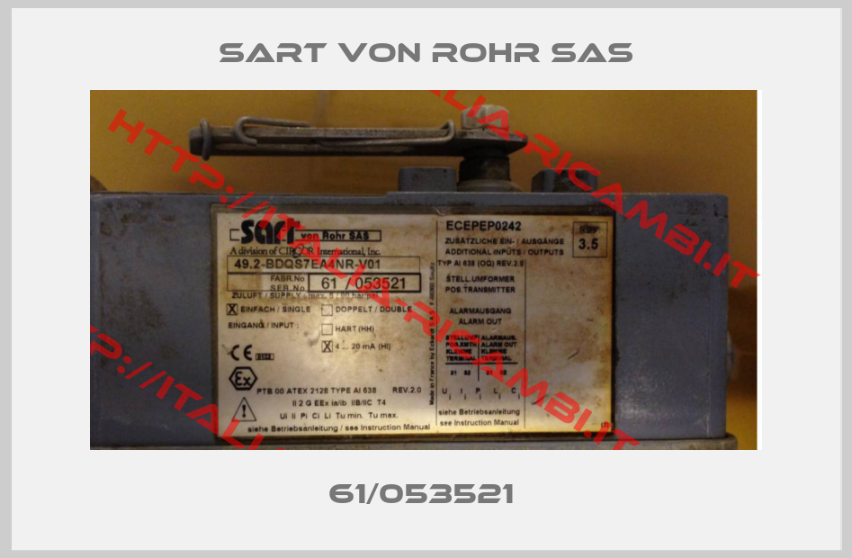 Sart Von Rohr SAS-61/053521 