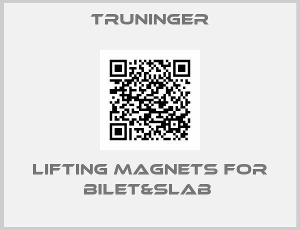 Truninger-LIFTING MAGNETS FOR BILET&SLAB 