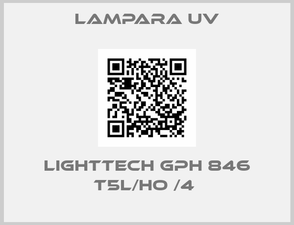 Lampara UV-LIGHTTECH GPH 846 T5L/HO /4 