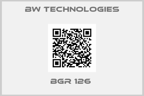 BW Technologies-BGR 126 