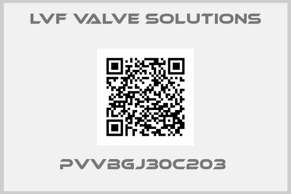 LVF VALVE SOLUTIONS-PVVBGJ30C203 
