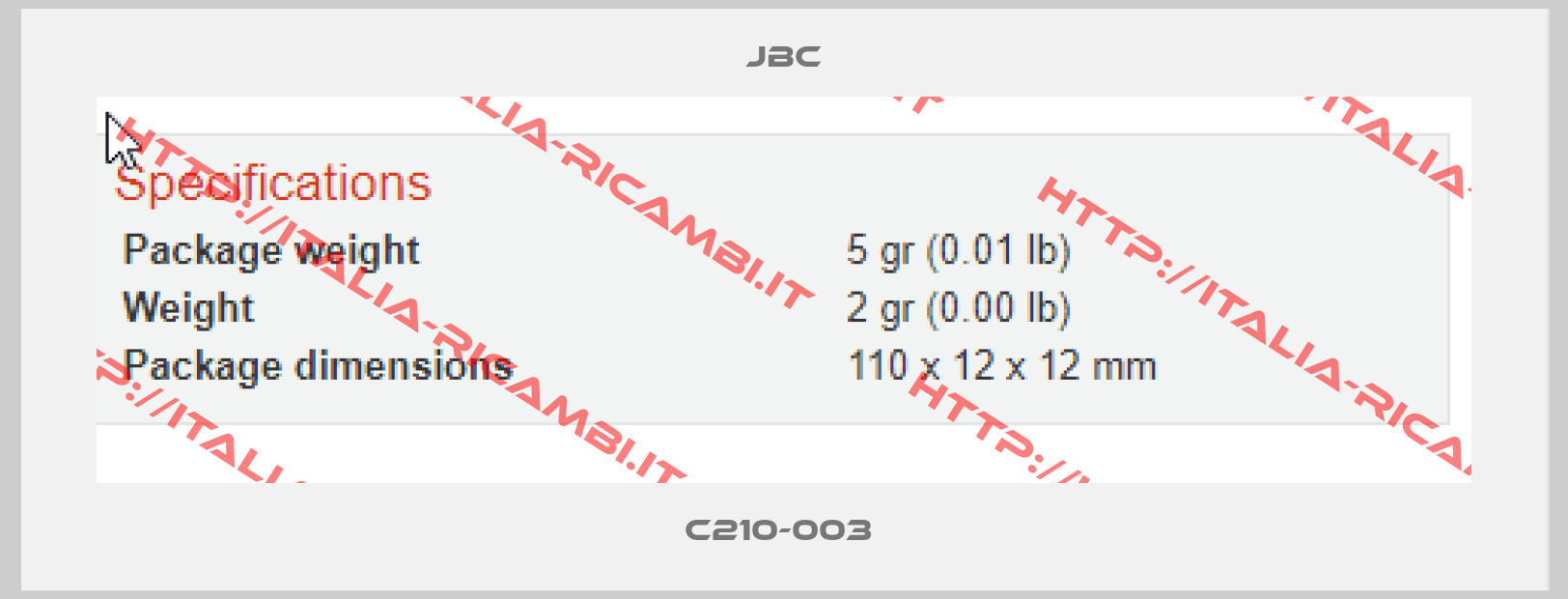 JBC-C210-003 