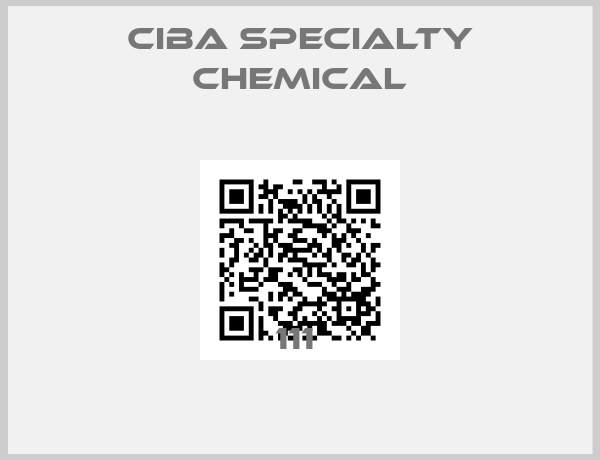 Ciba Specialty Chemical-111 