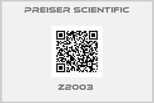Preiser Scientific-Z2003 