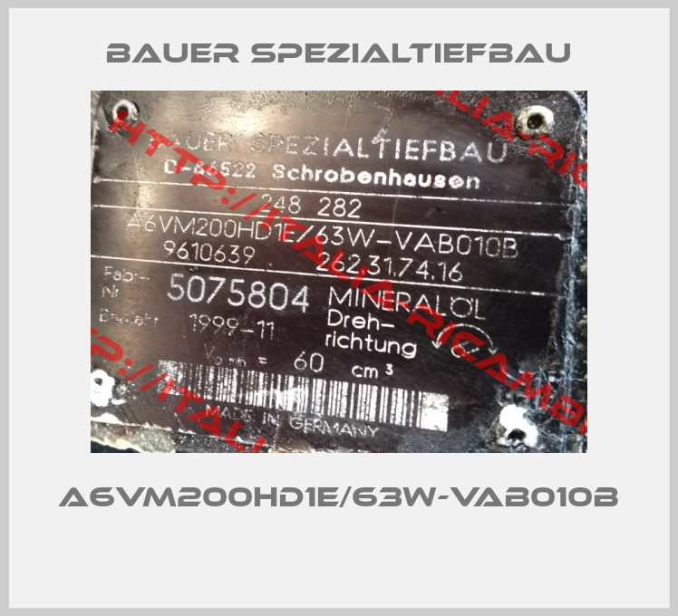 BAUER Spezialtiefbau-A6VM200HD1E/63W-VAB010B 
