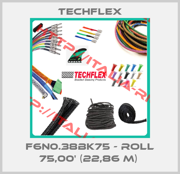 Techflex-F6N0.38BK75 - roll 75,00' (22,86 m) 