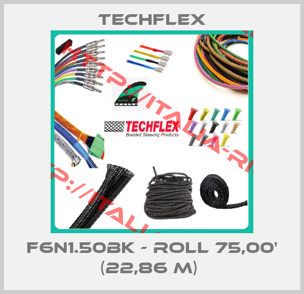 Techflex-F6N1.50BK - roll 75,00' (22,86 m) 