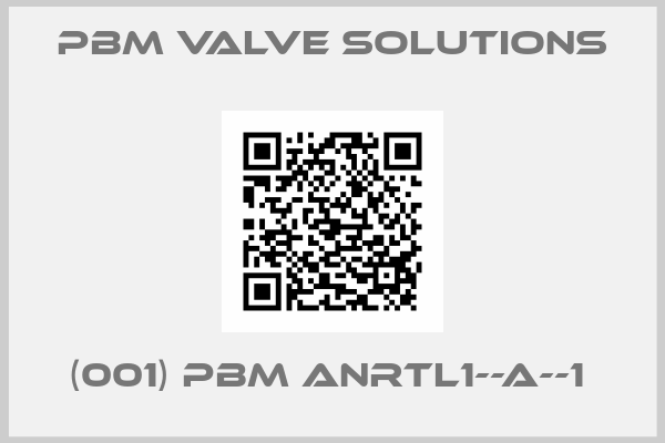 Pbm Valve Solutions-(001) PBM ANRTL1--A--1 