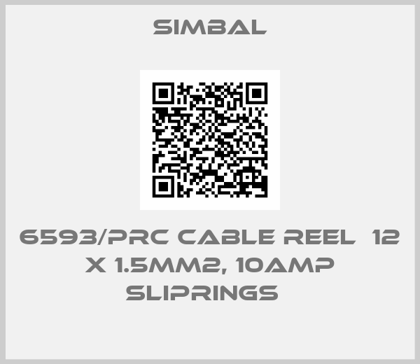 Simbal-6593/PRC Cable Reel  12 x 1.5mm2, 10Amp Sliprings  