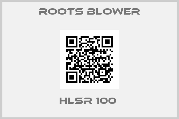 ROOTS BLOWER-HLSR 100 