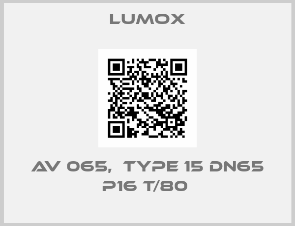 Lumox-AV 065,  TYPE 15 DN65 P16 T/80 